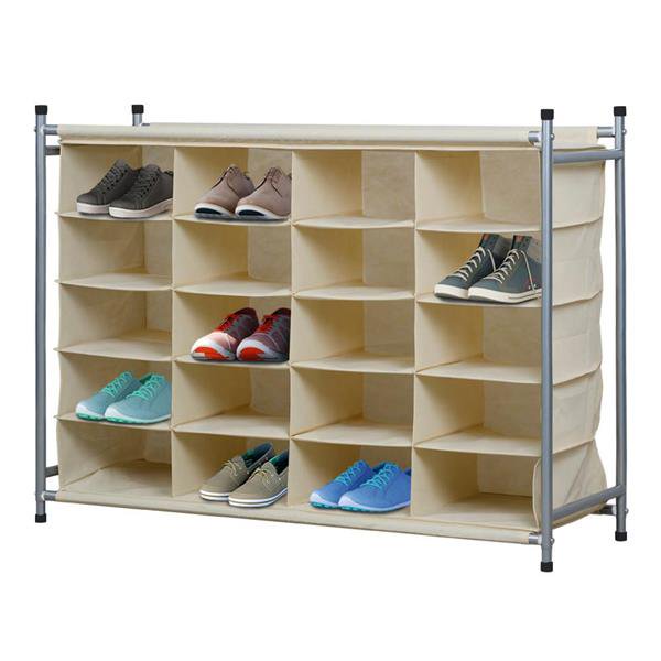 Topeakmart 5 Tier Cube Shoe Organizer 20 Compartment Shoe Rack Walmart Com Walmart Com