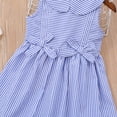 thumbnail image 7 of Sngxgn Girls Dresses Ruffled Long Sleeve Neck Casual A-Line Short Dress(Blue,120), 7 of 7