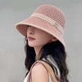 thumbnail image 6 of Wide Brim Anti-UV Cotton Linen Big Visors Breathable Fisherman Cap Fisherman's Hat Beach Cap Sun Hat Bucket Hat PINK, 6 of 8