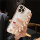 thumbnail image 1 of Funda de silicona chapada de lujo para iPhone, carcasa suave con cadena de pulsera de perlas para iPhone 13, 14, 12 Pro Max, 11, XS, X, XR, 7, 8 Plus, mini SE 2 Fivean unisex, 1 of 2