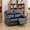 Black-Loveseat, variant on Leather Recliner Sofa Set Living Room Furniture Set, Manual Reclining Couch with Drop-Down Table, Cup Holders & Storage Console, Home Theater Seating (Brown, Sofa + Loveseat + Chair)