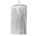 thumbnail image 4 of Boho Artifical Leather Long Wrap Waist Fringe Tassel Skirt Belt Bikini Fringe Belt Dress White, 4 of 8