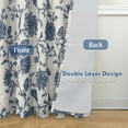 thumbnail image 2 of DriftAway Linen Floral Paisley Navy Blackout Curtains for Living Room Bedroom 84 Inch Length 2 Panels Lined Back Tab Rod Pocket Window Drapes Thermal Farmhouse Country Jacobean Curtains, 2 of 8