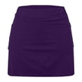 thumbnail image 4 of Kovlvoll Shorts for Women Plus Size Elastic Mid-Waist Casual Solid Color Shorts Bottom Skirt Pants, 4 of 6
