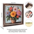 thumbnail image 2 of Floral Arrangement Dahlia Bouquet Wooden Sign Wall Plaque - Vintage Art Decoration, Wall Decoration - Ideal Gift For Home Decoration, Living Room, Bathroom, Bedroom, Garden, Dining, Bar, Cafe, Fest, 2 of 7