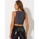thumbnail image 3 of INSPIRE CHIC Camiseta corta sin mangas con cuello redondo y purpurina para mujer Multicolor Negro XL, 3 of 4