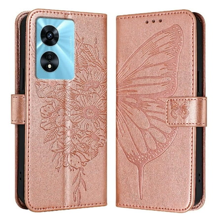 

Case for Realme Q5i Flip Cover Embossing Butterfly Magnetic Premium Leather