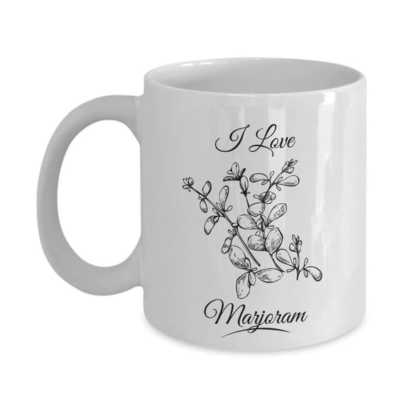I Love Marjoram Leaves Herb Spice Home Cooking Essentials Coffee & Tea Gift Mug Stuff For A Cook & Women Cooks