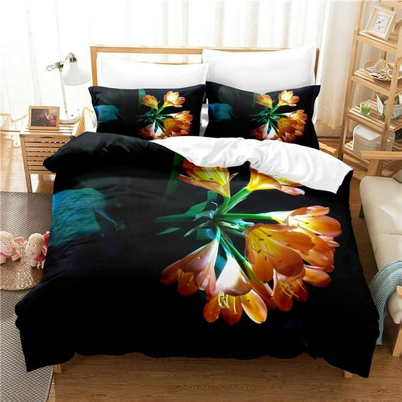 Elegant Flowers Bedding Set Duvet Cover Set 3d Bedding Digital Printing Bed Linen Size Bedding Set