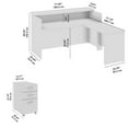 thumbnail image 6 of Arrive 72W x 72D L Reception Desk with Drawers in Mocha Cherry - Engineered Wood, 6 of 11