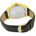 thumbnail image 2 of Mens 45mm Gold Plated Perpetual Calender Analog Black Leather Band Casual Watch w/ Buckle Watch + Cloth, 2 of 6