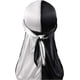 thumbnail image 4 of Two Tone Men Silky Durag Hip-hop Rapper Doo Rag,45 inch Long Tail,360 Waves Du rag Headwraps(2/3 Packed), 4 of 5
