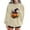 Beige, variant on Elvqul Womens Long Sleeve Sweatshirts Halloween Pumpkin Ghost Sweatshirt Spooky Crew Neck Casual Graphic Pullover Tops for Women Beige