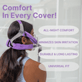 thumbnail image 3 of CPAP Neck Pad and CPAP Headgear Strap Covers - Ultra-Soft Fleece Fabric, Ergonomic Comfort Design - Fits All Major Headgear Brands (Purple), 3 of 5