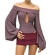 thumbnail image 4 of Top para mujer,Blusa hueca de verano para mujer, color liso, con mangas farol, de poliéster, ideal para el hogar, sopatenor, 4 of 7