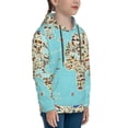 thumbnail image 3 of Kll Unisex Kids Boys Girls Hooded Pocket Pullover Hoodies-World Travel Line Icons Map, 3 of 9