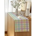 thumbnail image 5 of Table Runner 70 Inches Long for Kitchen Dining, Colorful Grid Plaid Dresser Scarf Farmhouse, Dining Table Decorations for Wedding/Parties, Country Vintage Simple Geometric 13 x 70 In, 5 of 8
