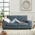 thumbnail image 5 of MAEVIS 71.25" Modern Sofas for Living Room, Small Sofas Couches for Small Spaces, Chenille Loveseat Couch with Solid Wood, Metal, Square Arm and Removable Cover/Easy to Install(Blue), 5 of 7
