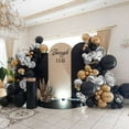 thumbnail image 6 of MMTX Black Gold Party Decoration, Chrome Black Gold and Silver Balloon Garland Arch for Men Women Birthday Party Baby Shower Graduation Anniversary, 6 of 12