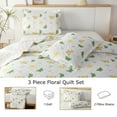 thumbnail image 2 of Beartech Floral Quilt Set Twin Size Microfiber Quilt Lightweight Reversible Bedspread Coverlet Bedding Set, 2 of 7