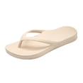 thumbnail image 1 of Lightweight Non Slip Flip Flops for Womens Open Toe Quick Drying Shower Sandals Low Platform Beach Thong Slides Beige Size 7, 1 of 5