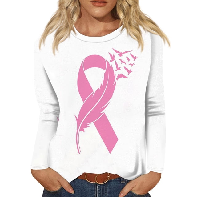 Jindong Breast Cancer Awareness T Shirts Reast Cancer Awareness Shirts Ribbon Support Breast Cancer Awareness Shirt