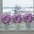 thumbnail image 5 of Sinhoon 8 Bundles Artificial Daisy Flowers Outdoor Spring Decoration UV Resistant Fake Flowers Faux Plastic Greenery Shrub Plant Indoor Outside Hanging Home Garden Window Porch Box Dcor(Purple), 5 of 12
