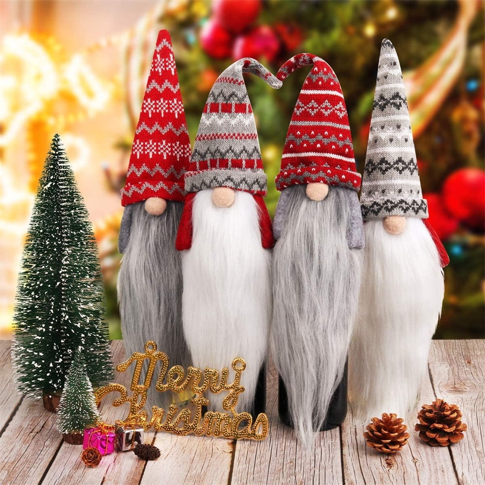 Christmas Gnome Champagne Wine Bottles Cover Sleeve Bag Dining Party Decor Well 