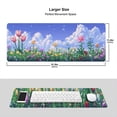 thumbnail image 3 of Pixel Art Gaming Mouse Pad Game Scene 2D Landscape Tulips Daisies Large Gaming Mouse Mat with Stitched Edges,Non-Slip Waterproof Rubber Base Mous Mat Office Computer Keyboard Laptop 31.5x11.8 Inch, 3 of 6