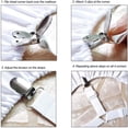 thumbnail image 4 of Bed Sheet Holder Straps Fitted Sheet Keepers Bedsheet Holders Fasteners -White , 4 Pack, 4 of 7