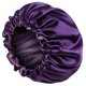 thumbnail image 1 of Gorro de satén Gorro de seda para pelo rizado Gorro trenzado para dormir Gorros para mujer Grande Doble capa ajustable Púrpura, 1 of 3
