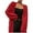 Red, variant on Autumn Winter Korean Version Mid Length Knitted Cardigan Women's Casual Lazy Style Solid Color Thick Balloon Sleeves Plus Size Cardigan Sweaters for Women Red,One Size