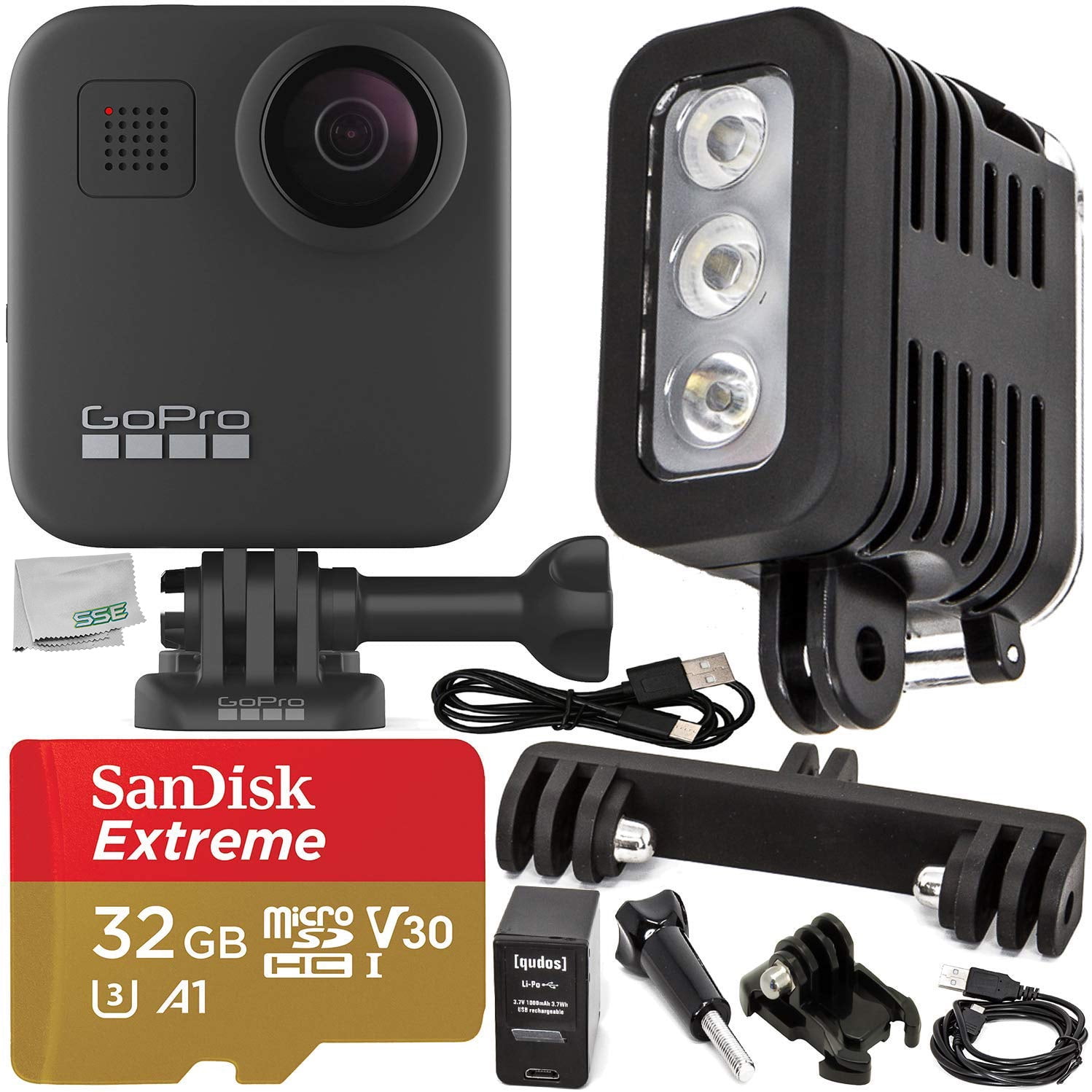 Gopro Max 360 Action Camera With Sandisk Extreme 32gb Microsdhc Memory Card Uhs I V30 U3 A1 Rechargeable Underwater Led Light With Bracket Buckle Mount Walmart Com Walmart Com Gopro Max 360 Action Camera With Sandisk Extreme 32gb Microsdhc Memory Card Uhs I V30 U3 A1 Rechargeable Underwater Led Light With Bracket Buckle Mount Walmart Com Walmart Com