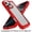 Red, variant on For iPhone 16 Pro 6.3 inch METKASE Ultimate CaseX Transparent Hybrid Case with Metal Buttons And Camera Edges in Slide-Out Package - Light Purple