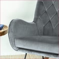 thumbnail image 5 of Rocking Chair, Mid-Century Modern Dark Grey | Foam Cushion | Solid Back, 5 of 10