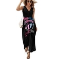 thumbnail image 2 of Pink Or Blue Mommy Loves You Dress Summer Street Style Bohemia Long Dresses Female Sleeveless Printed Maxi Dress, 2 of 9