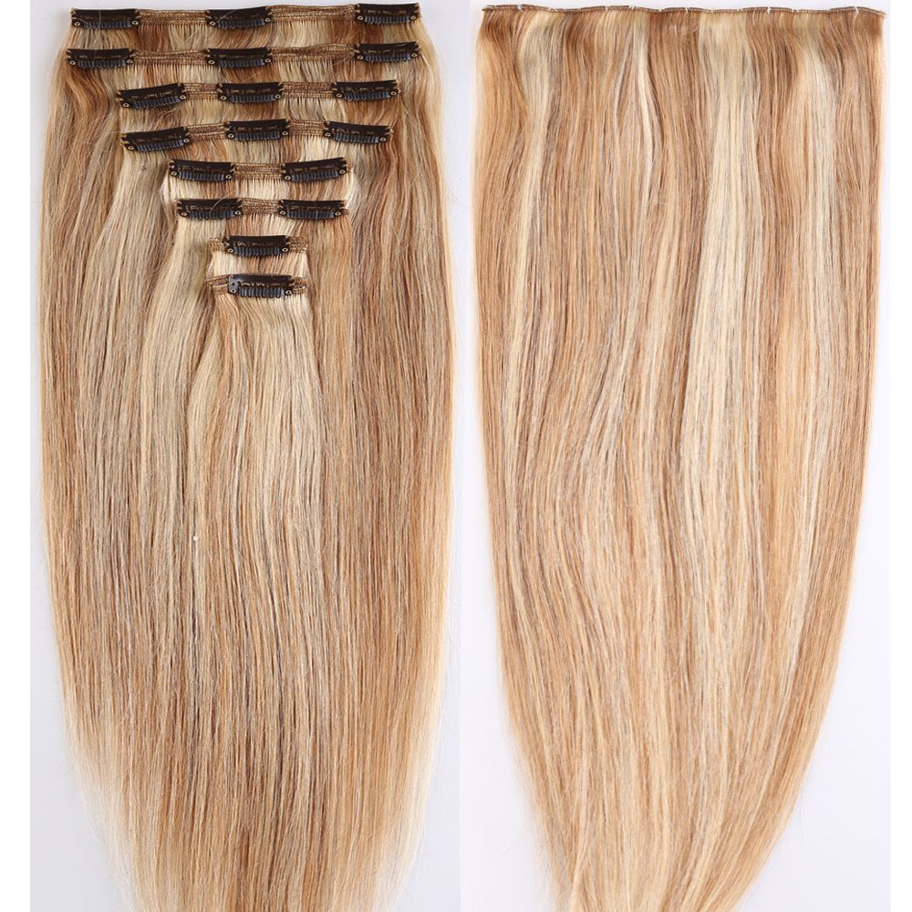 Florata Remy Hair Clip In Hair Extensions 16" grade 7a Quality Full