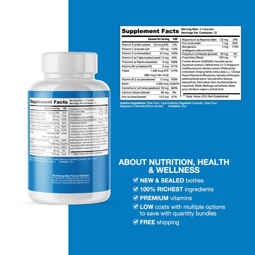 Clear Nails Plus Max- Hair, Skin & Nails Support- 60 Capsules