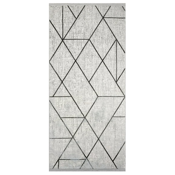 Lale Anthracite Geometric Polyester Area Rugs for Living Room Jacquard Textured Modern Rugs Soft Geometric Rug for Bedroom Washable Rug Non-Slip Bohemian Carpet Perfect for Dining Room Office Beige