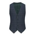 thumbnail image 2 of Slim Fit 3PC Tailored Blue Check Suit, 2 of 5