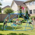 thumbnail image 2 of 10FT Climbing Dome with Swing Set, Kids Dome Climber Jungle Gym Outdoor Play Toddler Play Set for Ages 3-10, Supports up to 880lbs, 2 of 9