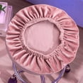 thumbnail image 3 of 1 Piece Velvet Chair Covers Bar Stool Covers Anti-Slip Round Stool Cushion Cover Washable Stool Cushion Slipcover for Dia 12-15" Home Bar Hotel Use Pink, 3 of 8