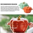 thumbnail image 4 of Yyuenw Dutch Oven Pot with Lid Cute Pumpkin Bowl Mini Pumpkin Pottery Dessert Saucepan Stockpot Casserole for Thanksgiving Baking Halloween,Christmas Gift for home, 4 of 4