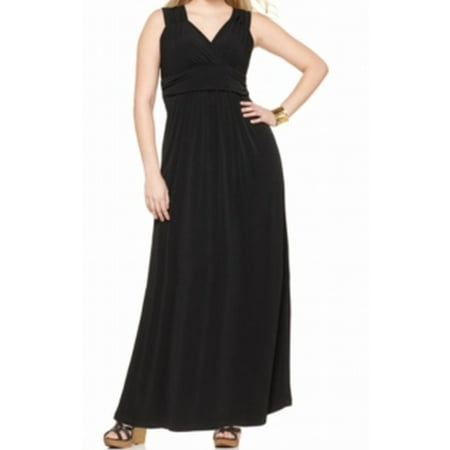 NY Collection - NY Collection Womens Plus Sleeveless Empire Maxi Dress ...