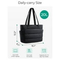 thumbnail image 3 of Puffer Tote Bag for Women, Nurses - Multi-Pocket Lightweight Bag for Work - Quilted Handbag for Travel and Gym, 3 of 7