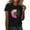 #03 Black, variant on Busydd Womens Summer Tops Fashion Print Cotton T Shirts for Women Casual Round Neck Short Sleeve Graphic Tees Comfy Breathable Going Out Tops 2XL