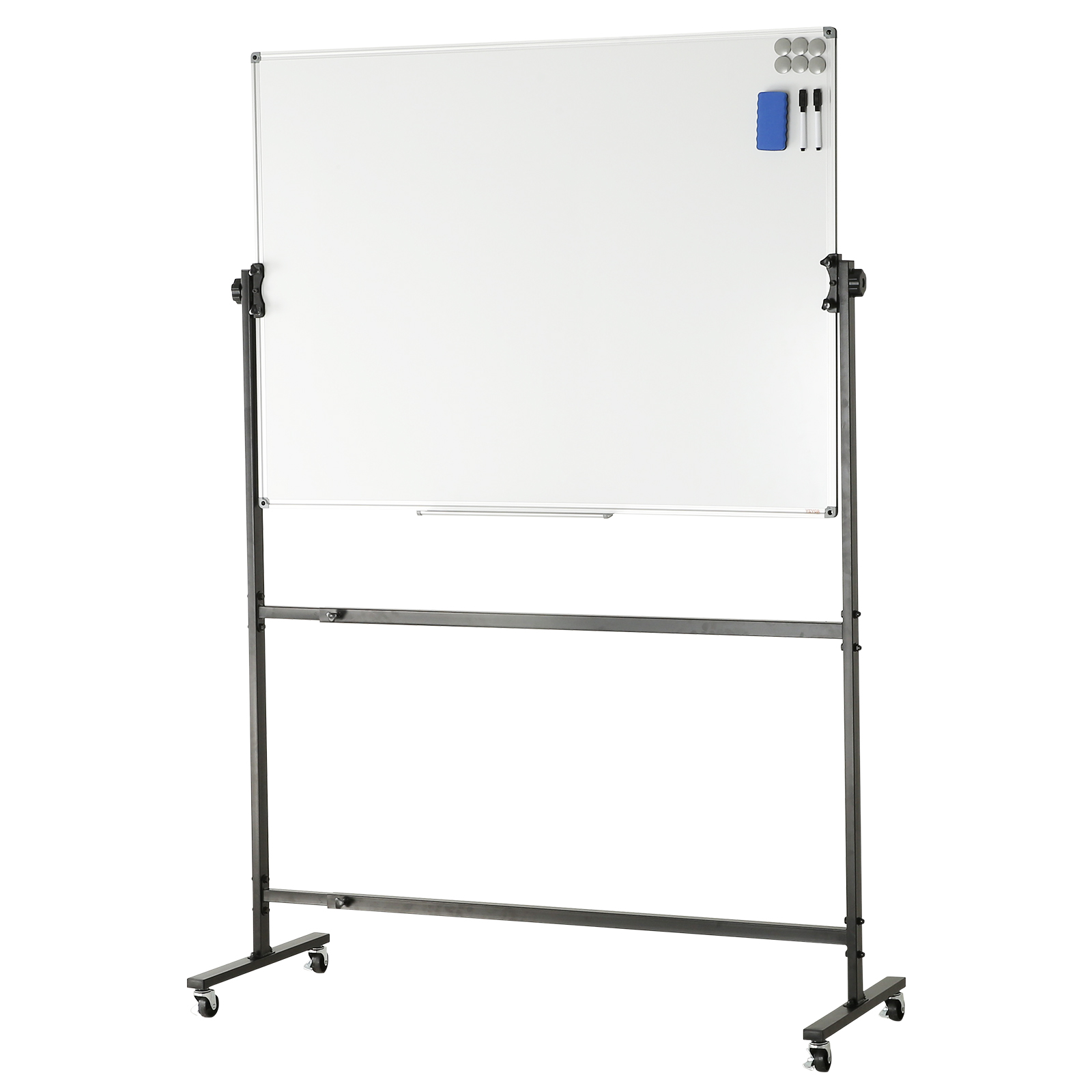 Bentism Rolling Magnetic Whiteboard Double Sided Mobile Whiteboard 48 X 36 Inch 360 Degree 7406