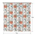 thumbnail image 5 of Pioneer Flower Floral Print Pattern Shower Curtain 72"x72", Bathroom Decorative Shower Curtain Set with 12 Hooks, Waterproof Washable, 5 of 6