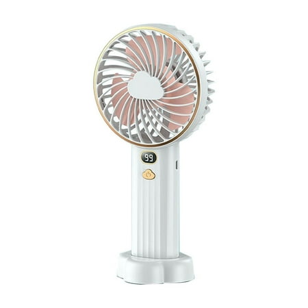 

Handheld Fan Portable Fan 5 Speed Wind LED Display Mini Travel Fan with Backup Power Hand HandHeld Fan USB Foldable Electric