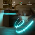 thumbnail image 2 of YILQQPER Modern LED Nightstand with 3 Drawers High Gloss Led Light Bedside Table Storage White Night Table with Lights End Side Table with Drawer for Bedroom, 2 of 12